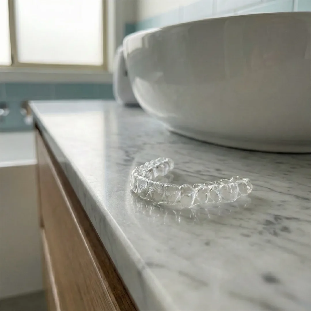 Aligner looking brand new after 5-minute PureShell ultrasonic clean