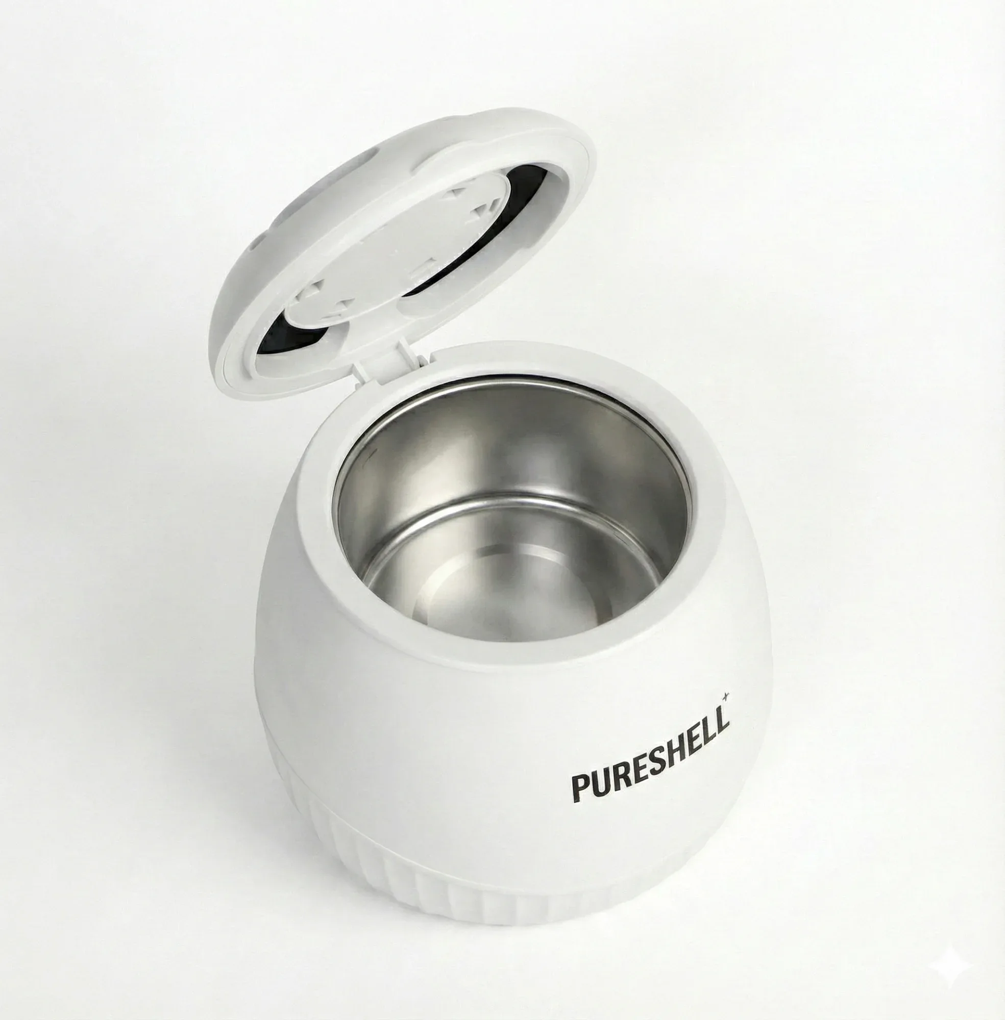 PureShell top view with open lid